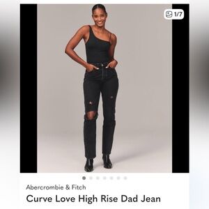 Abercrombie & Fitch Curve Love Black High Rise Jeans
